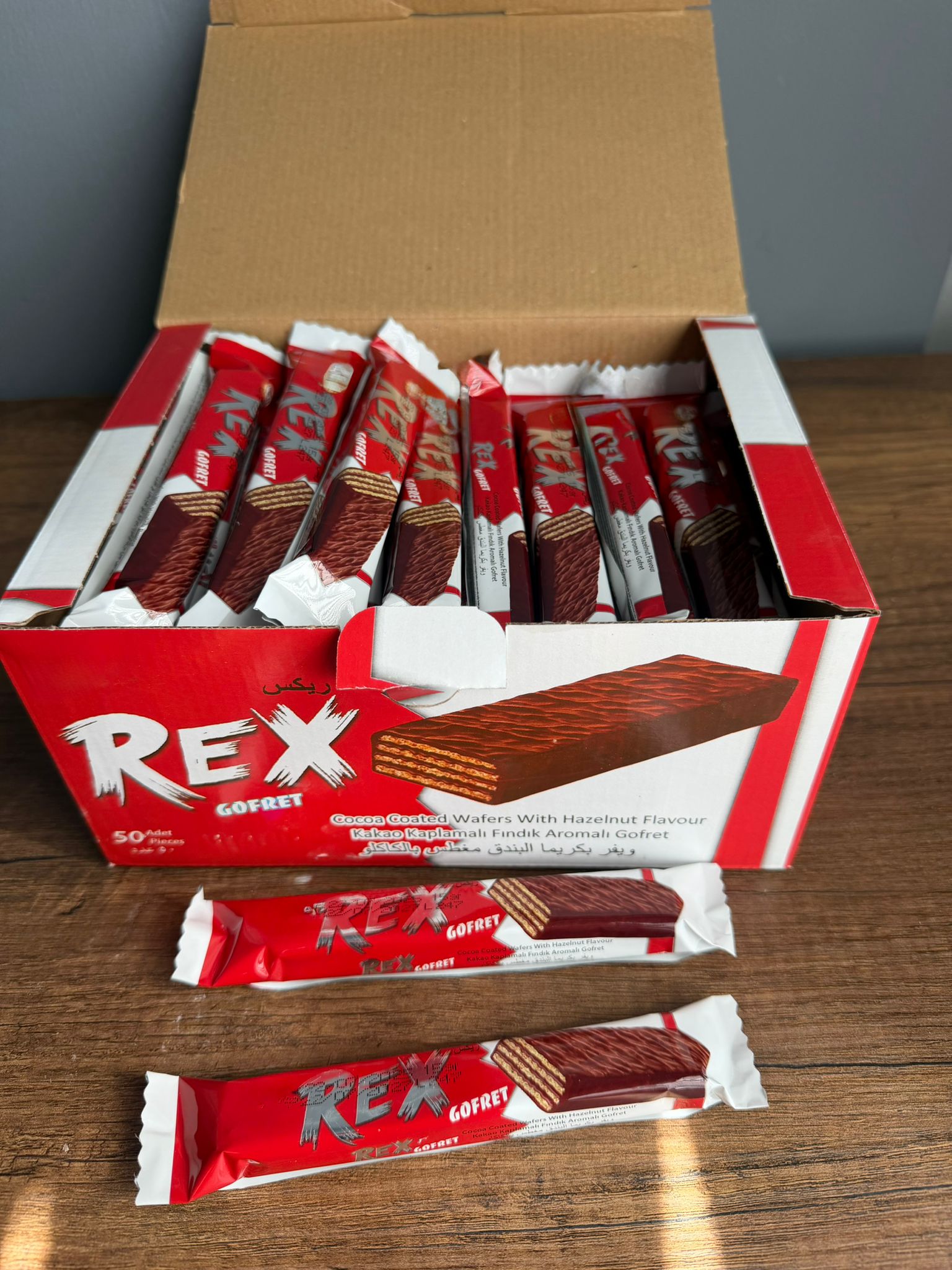 REX sütlü kakao kaplı gofretler