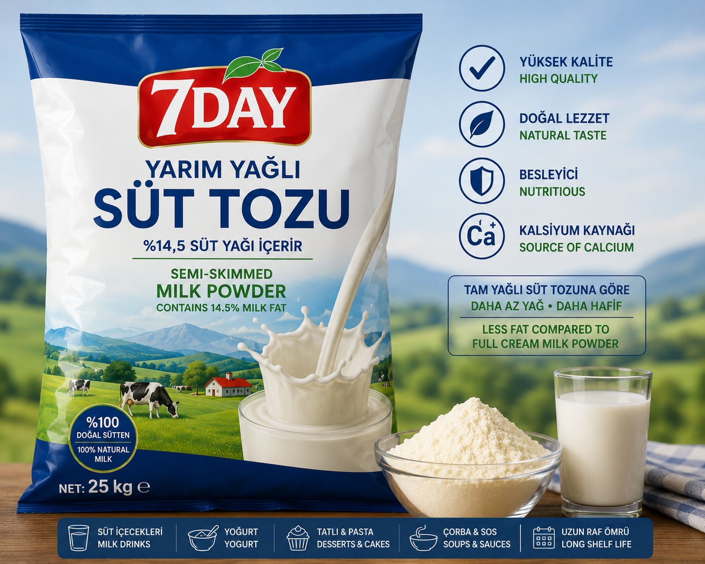 Süt Tozu-Yarım Yağlı